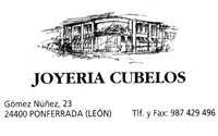 JOYERIA CUBELOS - C/. GMEZ NUEZ, 23 - TELF: 978 42.94.96 - PONFERRADA