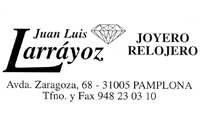 JOYERO JUAN LUIS ARRAYOZ - AVDA. ZARAGOZA, 68 - TELF: 948 23.03.10 - PAMPLONA